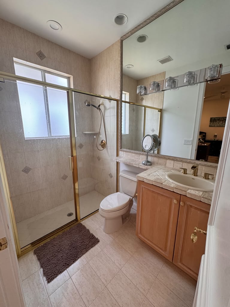 Bathroom before contemporary renovation